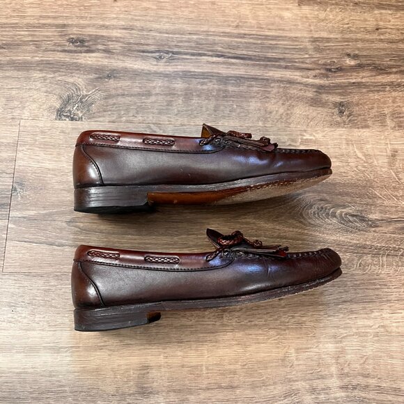 Allen Edmonds Cognac Leather Tassel Dress Shoes - Picture 6 of 11